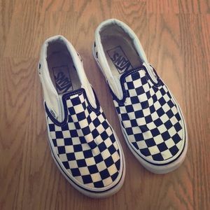 Black and White Checkered Van Shoes